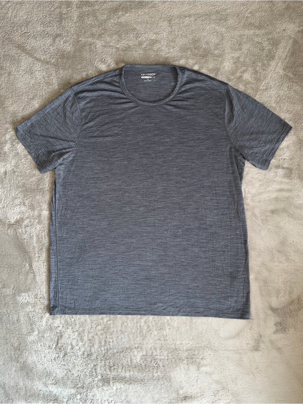 PROOF 72-Hour Merino T-Shirt Huckberry Men’s XL Classic Fit  Grey Short Sleeve